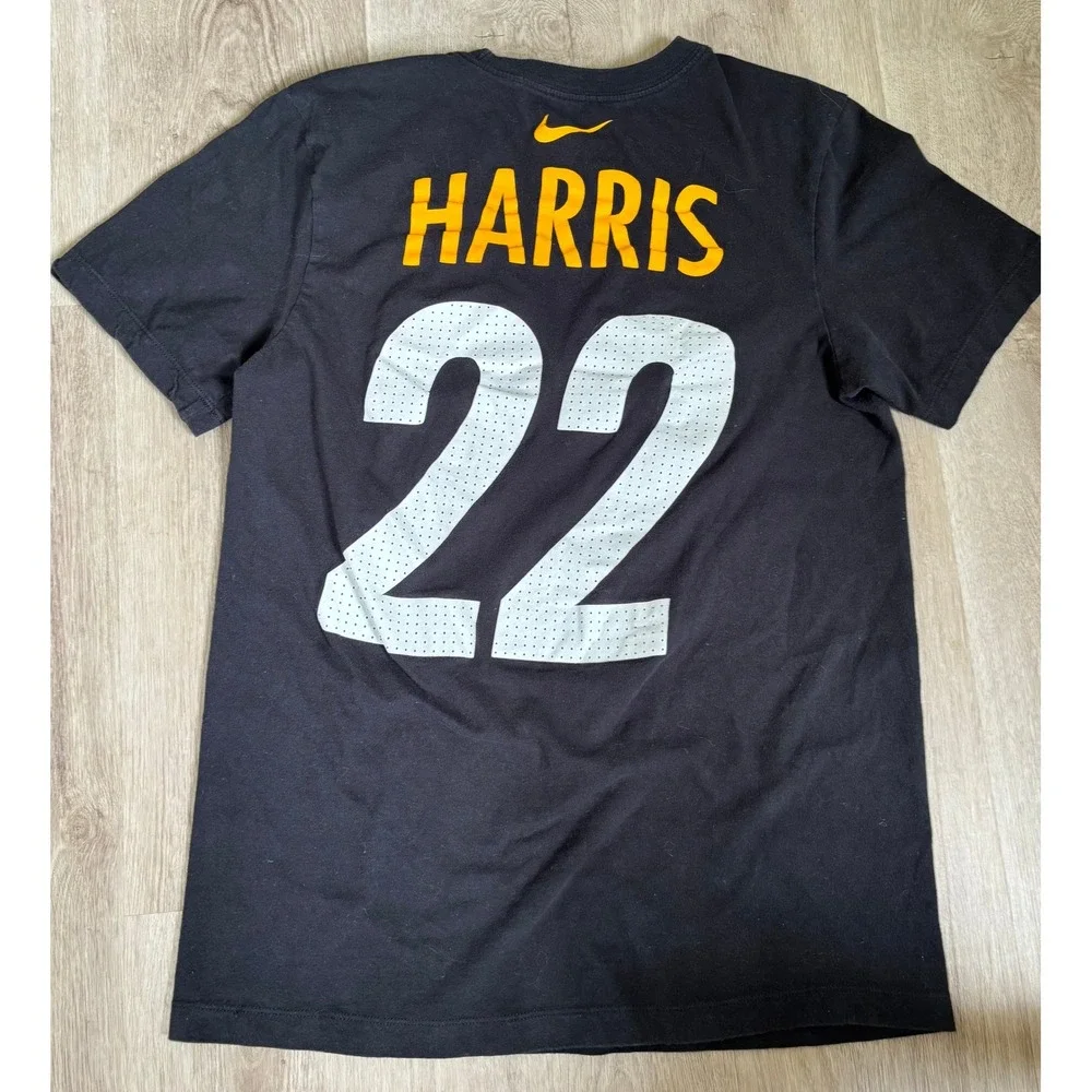 Nike Pittsburgh Steelers Mens Small Black Graphic T-Shirt Number 22 Logo Tee